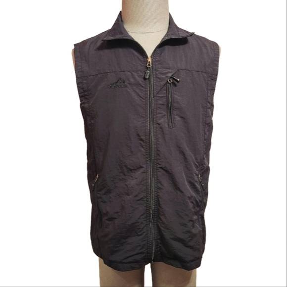 Alpha Camp Other - Alpha Camp Black Utility Vest Mens Medium Zip Pocket